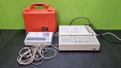 Job Lot Including 1 x Schiller Cardiovit AT-101 ECG Machine (Powers Up) with 1 x 10 Lead ECG Lead and 1 x Hewlett Packard Pagewriter 100 ECG Machine (Powers Up, Casing Loose On Unit) *SN 08025397 / CNB2908815*