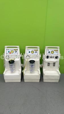 3 x OxyLitre High Mobile Suction UnitS (All Power Up - 1 x Missing Dial - See Pictures)