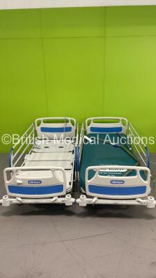 2 x Hill-Rom Electric Hospital Beds with Controllers and 1 x Mattress (Both Power Up) *S/N HRP002281324*