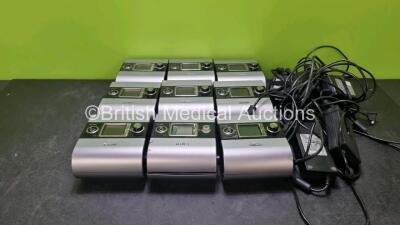 Job Lot Including 7 x ResMed S9 Autoset CPAP Units, 2 x ResMed S9 Escape CPAP (All Power Up with 1 x Power Supply, 1 x with Damage to Casing) and 6 x Power Supplies *5 x Untested* **SN 22151625749 / 20132266330 / 2311222360 / 2311007871 / 23121499808 / 2