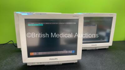 3 x Philips IntelliVue MP70 Anesthesia Patient Monitors (All Power Up with Missing Tags-See Photos)