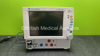 GE Datex Ohmeda Cardiocap 5 Patient Monitor Including ECG, SpO2, NIBP, P1, P2, T1, T2 Options with D-fend Water Trap (No Powers) *GH*