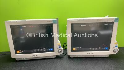 2 x Philips IntelliVue MP70 Anesthesia Patient Monitors (Both Power Up with Missing Dials-See Photos)