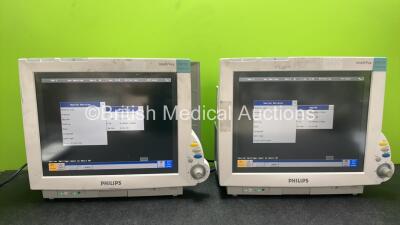 2 x Philips IntelliVue MP70 Anesthesia Patient Monitors (Both Power Up) *SN DE61749636, DE61749646