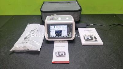 Nippy 4+ Ventilator Firmware Version 4.0_51-4.0.51 *Mfd 2020* Including SpO2 and CO2 Options (Powers Up) In Carry Case *Excellent Condition - 1.2 Ventilation Hours* with 1 x Ref 004465 Breathing Hose