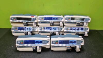 Job Lot Including 6 x Carefusion Alaris Guardrails Plus Syringe Pumps, 1 x Cardinal Health Alaris GH Syringe Pump and 1 x Carefusion Alaris Plus Syringe Pump (6 x Power Up) *SN 27000370 /