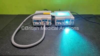 2 x Ohmeda Biliblanket Plus Phototherapy Systems (Both Power Up) Hours 37746 / 4374 *SN HDKM50251 / HDKM50201*