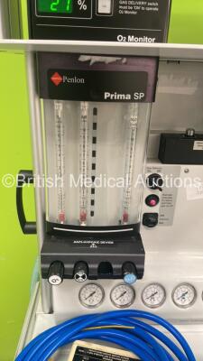 InterMed Penlon Prima SP Induction Anaesthesia Machine with InterMed Penlon Nuffield Anaesthesia Ventilator Series 200 and Hoses (Powers Up) *S/N SP20208 122* - 3