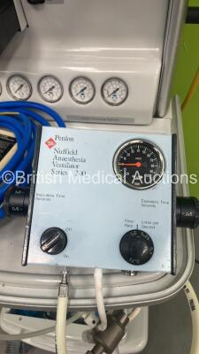 InterMed Penlon Prima SP Induction Anaesthesia Machine with InterMed Penlon Nuffield Anaesthesia Ventilator Series 200 and Hoses (Powers Up) *S/N SP20208 122* - 4