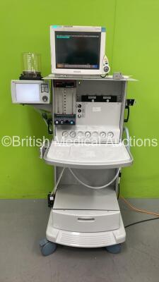 InterMed Penlon Prima SP Induction Anaesthesia Machine with InterMed Penlon AV-S Ventilator and Philips IntelliVue MP70 Patient Monitor with Hoses (Powers Up - Ventilator has a Blank Screen / Damage to Monitor - See Pictures) *S/N SP20213 104*