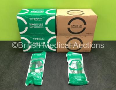 Job Lot Including 20 x Timesco Callisto MAC 4 Laryngoscope Blades and Handles (Unused - All Expire 2024) and 20 x Timesco Callisto MAC 2 Laryngoscope Blades and Handles (Unused - All Expire 2024)