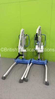 2 x Oxford Presence Electric Patient Hoists with Batteries and Controllers (Both Power Up)