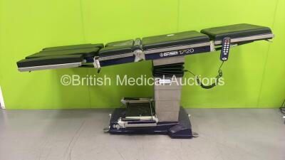 Eschmann T-20 Electric Operating Table Ref T20-221-1001 with Attachments,Cushions and Controller * Complete * (Draws Power - No Movement) *S/N T2AB2G1009*