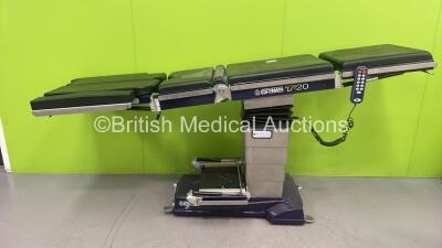 Eschmann T-20 Electric Operating Table Ref T20-221-1001 with Attachments,Cushions and Controller * Complete * (Draws Power - No Movement) *S/N T2AB2G1009* - 2