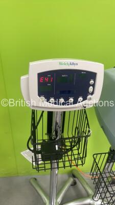 Welch Allyn ProPaq CS Patient Monitor on Stand with Selection of Leads (Powers Up), 1 x Welch Allyn 53N00 Vital Signs Monitor on Stand (Powers Up with Error - See Pictures) and 1 x Respironics Cough Assist on Stand (Powers Up) *S/N GA117779 / 009872* - 6