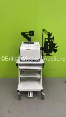 Carefusion Trolley with HP Laserjet Pro 400 Colour Printer (Powers Up) *S/N CNFF739767*