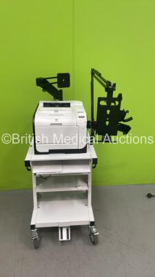 Carefusion Trolley with HP Laserjet Pro 400 Colour Printer (Powers Up) *S/N CNFF739767* - 2