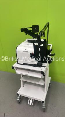 Carefusion Trolley with HP Laserjet Pro 400 Colour Printer (Powers Up) *S/N CNFF739767* - 3