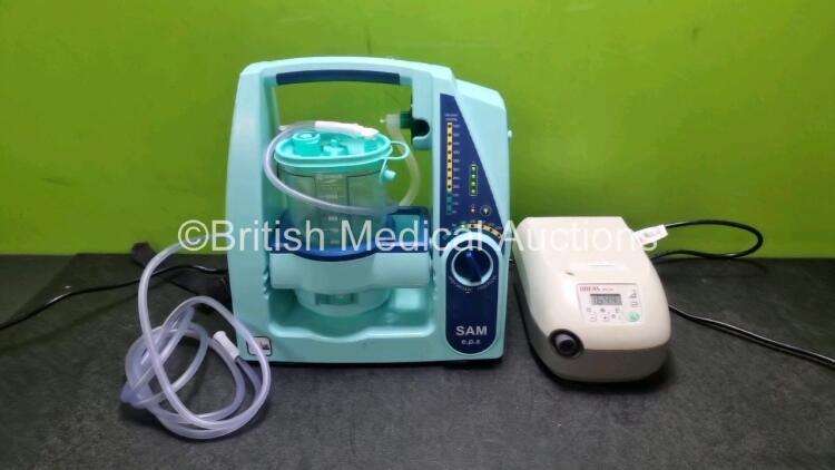 Mixed Lot Including 1 x MGE SAM e.p.s Suction Unit with Cup (Powers Up) and 1 x Breas 10 CPAP Unit Powers Up) *SN 05120965 / V050324*