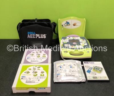 Zoll AED Plus Defibrillator with 3 x Electrode Pads *All in Date* and Training DVD in Carry Case (Powers Up)