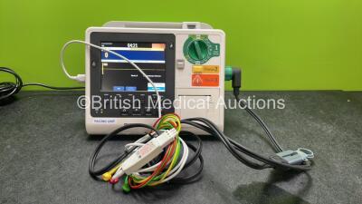 Philips Heartstart XL+ Defibrillator Including ECG and Printer Options with 1 x Paddle Lead, 1 x 3 Lead ECG Lead and 1 x Battery (Powers Up) *SN US31410822*