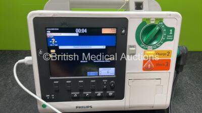 Philips Heartstart XL+ Defibrillator Including ECG and Printer Options with 1 x Paddle Lead, 1 x 3 Lead ECG Lead and 1 x Battery (Powers Up) *SN US31410964* - 3