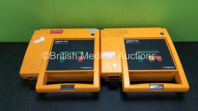 2 x Medtronic Physio Control Lifepak 500 Automated External Defibrillators (Untested Due to No Battery)