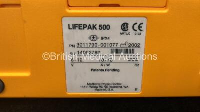 2 x Medtronic Physio Control Lifepak 500 Automated External Defibrillators (Untested Due to No Battery) - 5