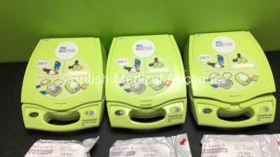 3 x Zoll AED Plus Defibrillators with 3 x Electrode Packs *All Expired* (Untested Due to No Batteries) - 2