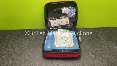 Philips Heartstart HS1 Defibrillator with 1 x Battery in Carry Case (Powers Up) *SN A18J-02684*