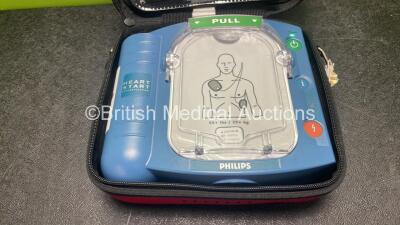 Philips Heartstart HS1 Defibrillator with 1 x Battery in Carry Case (Powers Up) *SN A18J-02684* - 2