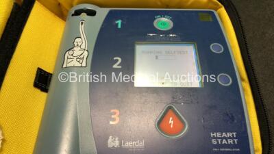 2 x Laerdal Heartstart FR2+ Defibrillators with 2 x Batteries *Install Dates 2021 / 2022* and 2 x Electrode Packs *Both Expired* in Carry Cases (Both Power Up) - 3