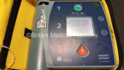 2 x Laerdal Heartstart FR2+ Defibrillators with 2 x Batteries *Install Dates 2021 / 2022* and 2 x Electrode Packs *Both Expired* in Carry Cases (Both Power Up) - 4