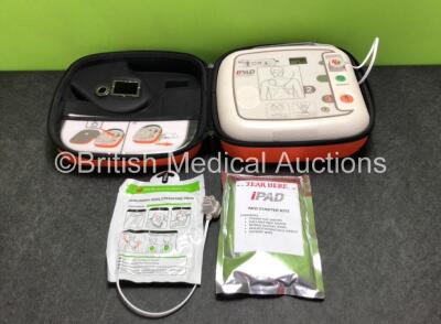 CU Medical Systems Inc iPAD Intelligent Public Access Defibrillator with 2 x Electrode Pads *Both Expire 07/2023* in Carry Case (Powers Up)