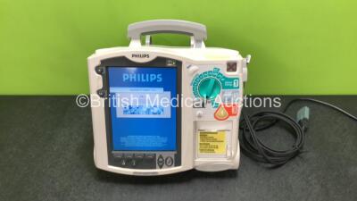 Philips Heartstart MRx Defibrillator Including Pacer, ECG and Printer Options with 1 x Paddle Lead, 1 x Philips M3538A Battery and 1 x Philips M3539A Module (Powers Up) *SN US00324356*