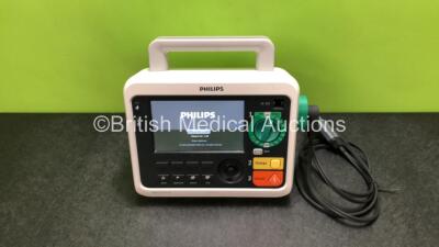 Philips Efficia DFM100 Defibrillator *Mfd 2020* Including Pacer, ECG, CO2 and Printer Options Release Rev 2.0 with 1 x Battery and 1 x Paddle Lead (Powers Up) *SN CN32640143*