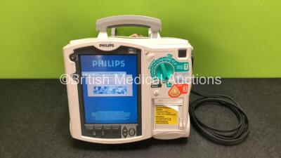 Philips Heartstart MRx Defibrillator Including Pacer, ECG and Printer Options with 1 x Paddle Lead, 1 x Philips M3538A Battery and 1 x Philips M3539A Module (Powers Up) *SN US00324353*