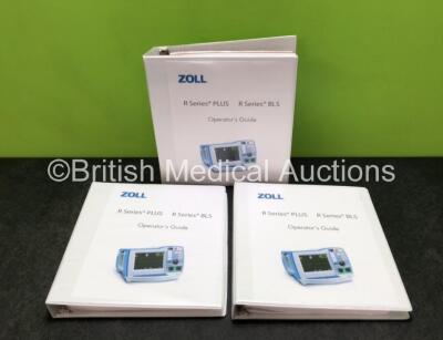 33 x Zoll R Series Plus Operator's Guides *3 in Photo - 33 in Total* **IN CAGE**