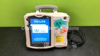 Philips Heartstart MRx Defibrillator Including Pacer, ECG and Printer Options with 1 x Paddle Lead, 1 x Philips M3538A Battery and 1 x Philips M3539A Module (Powers Up) *SN US00541164*