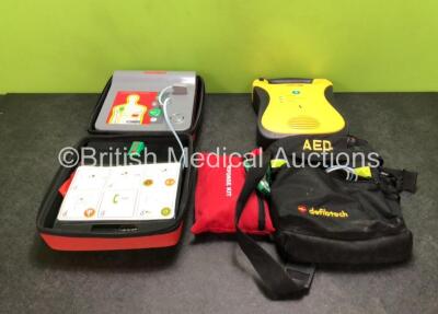 Job Lot Including 1 x Defibtech Lifeline AED (Untested Due to No Battery) in Carry Case with 1 x Electrode Pads *Expired* and 1 x Telefunken DT-10BP Defibrillator (No Power) with 1 x Electrode Pads *Expired* in Carry Case