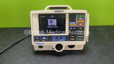 Medtronic Lifepak 20 Defibrillator / Monitor Including Pacer, ECG and Printer Options (Powers Up with Service Light-See Photo)