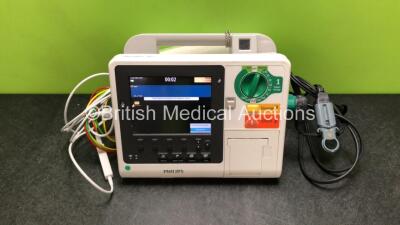 Philips Heartstart XL+ Defibrillator Including ECG and Printer Options with 1 x ECG Lead, 1 x Paddle Lead and 1 x Battery (Powers Up) *SN US31410961*