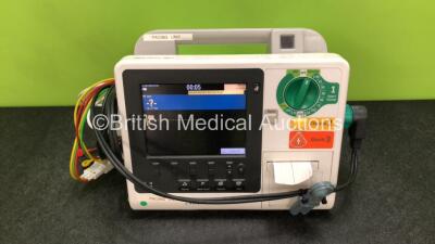 Philips Heartstart XL+ Defibrillator Including Pacer, ECG and Printer Options with 1 x ECG Lead, 1 x Paddle Lead and 1 x Battery (Powers Up) *SN US31410820*