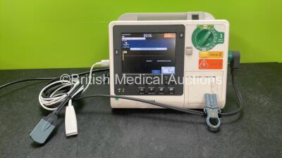 Philips Heartstart XL+ Defibrillator Including ECG and Printer Options with 1 x Paddle Lead, 1 x ECG Trunk Lead and 1 x Battery (Powers Up) *SN US314I0934*