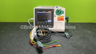 Philips Heartstart XL+ Defibrillator Including ECG and Printer Options with 1 x Paddle Lead, 1 x 3 Lead ECG Lead and 1 x Battery (Powers Up) *SN US31410927