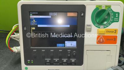 Philips Heartstart XL+ Defibrillator Including ECG and Printer Options with 1 x Paddle Lead, 1 x 3 Lead ECG Lead and 1 x Battery (Powers Up) *SN US31410933* - 3