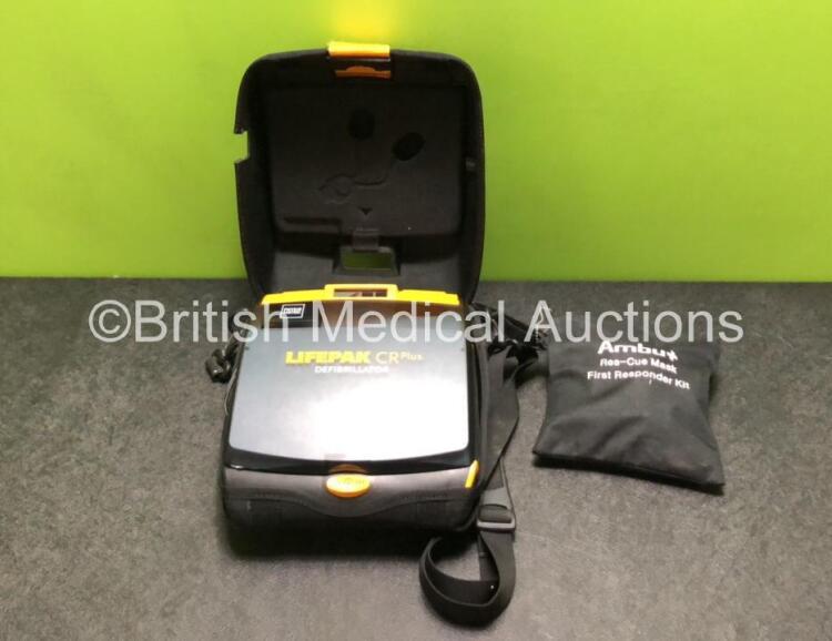 Physio Control Lifepak CR Plus Defibrillator with 1 x Electrode Pack *Expired* in Carry Case (Powers Up)