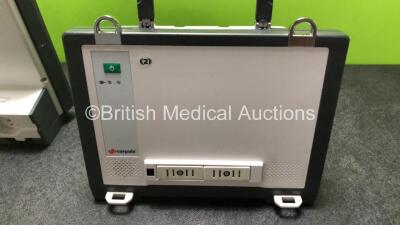 GS Corpuls3 Slim Defibrillator Ref : 04301 with Corpuls Patient Box Ref : 04200 with Pacer, Oximetry, ECG-D, ECG-M, CO2, CPR, NIBP and Printer Options, 2 x Batteries and Corpuls Display Unit *Mfd - 2013 / 2014* (Powers Up and Passes Self Test) *13851284 / - 6