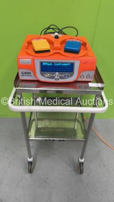 Gyrus ACMI G400 Workstation with Dual Footswitch on Stainless Steel Trolley (Powers Up) *S/N 1021654*