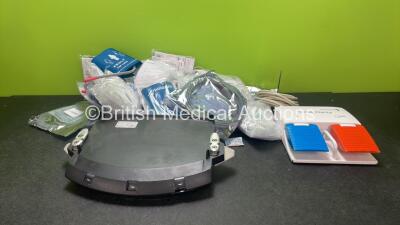 Mixed Lot Including 1 x Sonosite Fujifilm REF P16535-10 Triple Transducer Connect Unit, 1 x Integra CUSA Clarity Footswitch and Various Patient Monitoring Cables